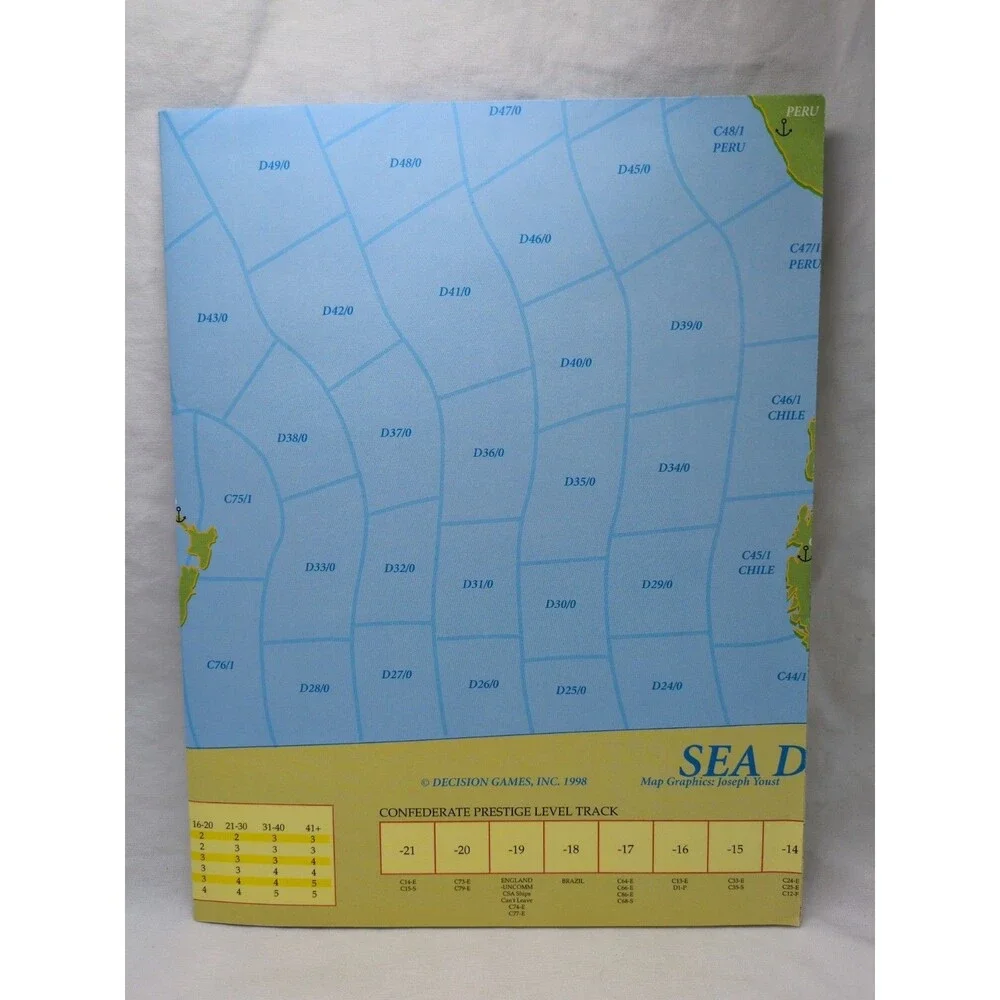 *Incomplete* Sea Devils Strategy And Tactics Board Game